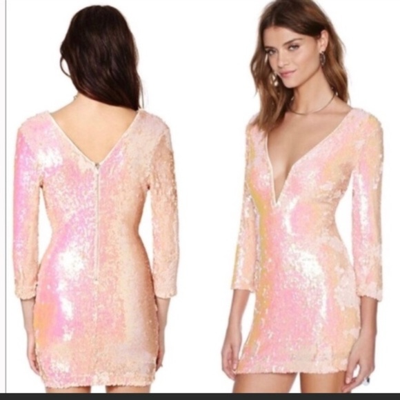 Nasty Gal Dresses & Skirts - Nasty Gal Pink Sequin Body Con dress Nasty Gal Dresses & Skirts - Nasty Gal Pink Sequin Body Con dress